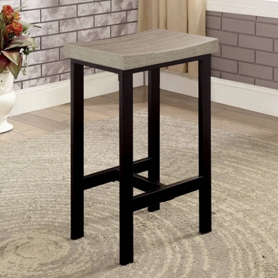 5pc Kaystone Curved Seats Counter Dining Table Set Gray/Black - HOMES: Inside + Out 2 5pc Kaystone Curved Seats Counter Dining Table Set Gray/Black - HOMES: Inside + Out - Image 2