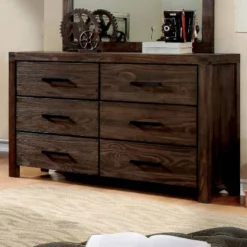 Hayes 6 Drawer Dresser Light Brown/Dark Gray - HOMES: Inside + Out -Inside out home GUEST 3a1fe1e2 ed5a 4ea2 b55d 9af30a598f32