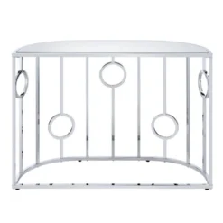 Oakmonte Mirrored Semi Circle Sofa Table Chrome - HOMES: Inside + Out 12 Oakmonte Mirrored Semi Circle Sofa Table Chrome - HOMES: Inside + Out -Inside out home GUEST 3a83dff0 8f81 48e2 85cd cdff33802e68