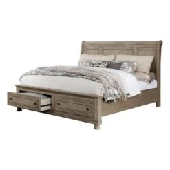 2pc Queen Earl Bedroom Set With Nightstand Gray - HOMES: Inside + Out -Inside out home GUEST 3c36f89a c01c 4d15 9924 ed0c485788fb