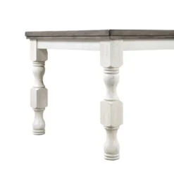 7pc Cambrien Rustic Farmhouse Dining Set Antique White/Gray - HOMES: Inside + Out -Inside out home GUEST 3d8b3419 564d 4506 8abe c1c4b827e59b