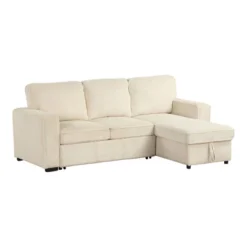 HOMES: Inside + Out Paeke Sleeper Sectional Sofa Corduroy With Storage Chaise And Reversible 22 HOMES: Inside + Out Paeke Sleeper Sectional Sofa Corduroy With Storage Chaise And Reversible -Inside out home GUEST 3eea4b5b bc3c 4414 9dd3 a4ac0d69367e