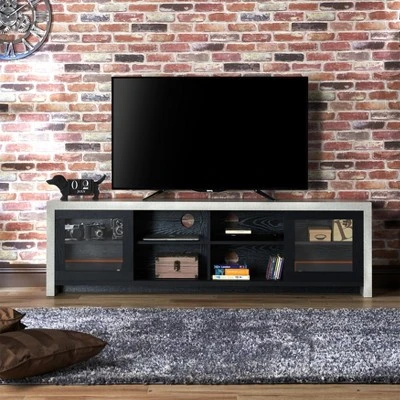 Briggin Industrial TV Stand For TVs Up To 70" Black - HOMES: Inside + Out 4 Briggin Industrial TV Stand For TVs Up To 70" Black - HOMES: Inside + Out - Image 4