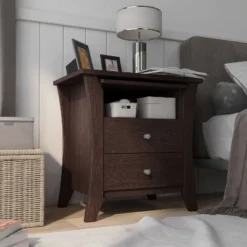Banbridge 2 Drawer Nightstand With Open Shelf Espresso - HOMES: Inside + Out 6 Banbridge 2 Drawer Nightstand With Open Shelf Espresso - HOMES: Inside + Out -Inside out home GUEST 3f4d1979 5696 4629 8074 9f3daf5eb996