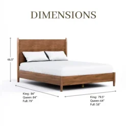 HOMES: Inside + Out 3pc Full Riverstone Mid-Century Modern Bedroom Set With 2 Nightstands Walnut -Inside out home GUEST 41263429 01a9 4cdd 9652 c90765871cd3