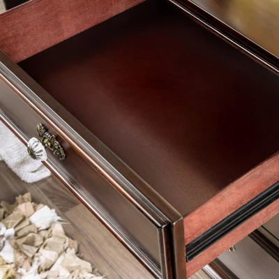 Pennings 3 Drawer Nightstand With Bun Feets - HOMES: Inside + Out 4 Pennings 3 Drawer Nightstand With Bun Feets - HOMES: Inside + Out - Image 4