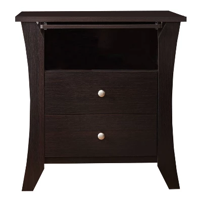 Banbridge 2 Drawer Nightstand With Open Shelf Espresso - HOMES: Inside + Out 2 Banbridge 2 Drawer Nightstand With Open Shelf Espresso - HOMES: Inside + Out - Image 2