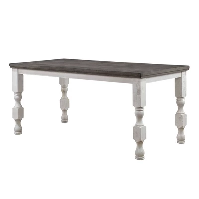 5pc Cambrien Rustic Farmhouse Counter Height Dining Set Antique White/Gray - HOMES: Inside + Out 4 5pc Cambrien Rustic Farmhouse Counter Height Dining Set Antique White/Gray - HOMES: Inside + Out - Image 4