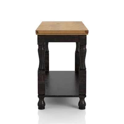 Philoree Wooden Traditional Sofa Table Antique Black And Oak - HOMES: Inside + Out 5 Philoree Wooden Traditional Sofa Table Antique Black And Oak - HOMES: Inside + Out - Image 5