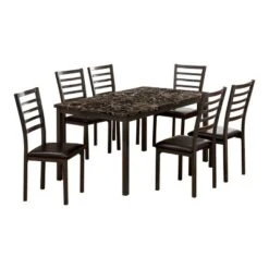 60" Larriston Faux Marble Top Dining Table Black - HOMES: Inside + Out 5 60" Larriston Faux Marble Top Dining Table Black - HOMES: Inside + Out -Inside out home GUEST 43fd3d80 557e 4251 9784 ef7ef590d694