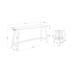 Ballivor Counter Height Dining Table Sets With USB Plug Dark Walnut - HOMES: Inside + Out -Inside out home GUEST 4663b263 6d05 42e1 aa83 5a474c4475c0