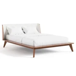 HOMES: Inside + Out 3pc Full Riverstone Mid-Century Boucle Platform Bedroom Set With 2 Nightstands Walnut 27 HOMES: Inside + Out 3pc Full Riverstone Mid-Century Boucle Platform Bedroom Set With 2 Nightstands Walnut -Inside out home GUEST 4984d3b7 3d11 43cf a521 56963ed512a5