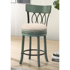 Set Of 2 24" Darlowe Swivel Counter Height Barstools - HOMES: Inside + Out