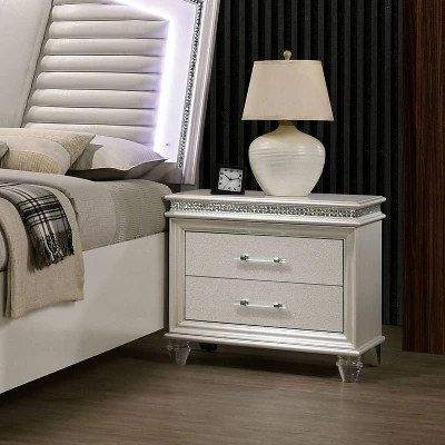 2pc Granite Nightstand And Chest Set Pearl White - HOMES: Inside + Out 5 2pc Granite Nightstand And Chest Set Pearl White - HOMES: Inside + Out - Image 5