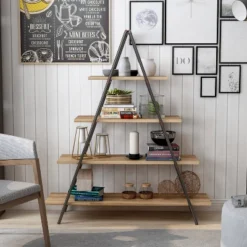 59" Mathews 4-Shelf Ladder Bookcase Bronze - HOMES: Inside + Out 13 59" Mathews 4-Shelf Ladder Bookcase Bronze - HOMES: Inside + Out -Inside out home GUEST 4bd47a11 0d5d 48a7 a52d 8a6c8c58bb44