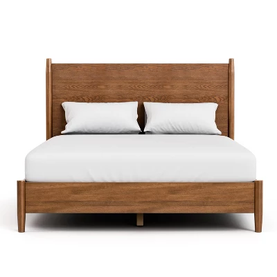 HOMES: Inside + Out 3pc Queen Neovesi Platform Bedroom Set Boho With 2 Nightstands Oak 3 HOMES: Inside + Out 3pc Queen Neovesi Platform Bedroom Set Boho With 2 Nightstands Oak - Image 3