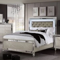 2pc Queen La Mesa Bedroom Set With Nightstand Silver - HOMES: Inside + Out -Inside out home GUEST 4ff1a668 9fe5 4118 8dd1 8b44371533cf