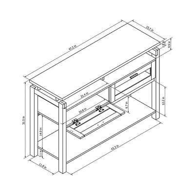 Ambrose Console Table Espresso - HOMES: Inside + Out 4 Ambrose Console Table Espresso - HOMES: Inside + Out - Image 4
