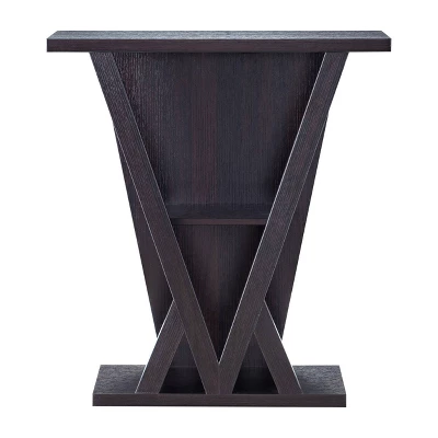 Nebra 3 Shelf Console Table Espresso - HOMES: Inside + Out 4 Nebra 3 Shelf Console Table Espresso - HOMES: Inside + Out - Image 4