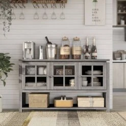 Carita Transitional Windowpane Cabinets Buffet - HOMES: Inside + Out -Inside out home GUEST 51c01ad1 0670 43d6 9c6a 8b90de18ac79