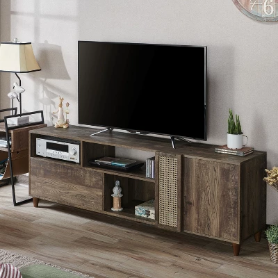 Niles TV Stand For TVs Up To 80" Reclaimed Oak - HOMES: Inside + Out 3 Niles TV Stand For TVs Up To 80" Reclaimed Oak - HOMES: Inside + Out - Image 3