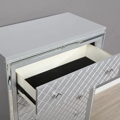 Tenaya 5 Drawer Chest Silver - HOMES: Inside + Out 2 Tenaya 5 Drawer Chest Silver - HOMES: Inside + Out - Image 2