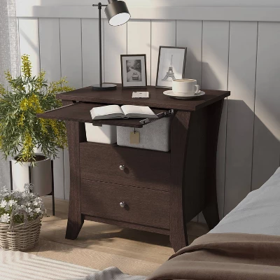 Banbridge 2 Drawer Nightstand With Open Shelf Espresso - HOMES: Inside + Out 4 Banbridge 2 Drawer Nightstand With Open Shelf Espresso - HOMES: Inside + Out - Image 4