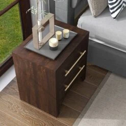 Melonnes Transitional 2 Drawer Nightstand Walnut - HOMES: Inside + Out 8 Melonnes Transitional 2 Drawer Nightstand Walnut - HOMES: Inside + Out -Inside out home GUEST 5605e251 ed84 4f09 84c8 70795e9e5309