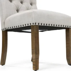 2pk Shelia Nailhead Trim Upholstered Side Chairs Rustic Pine/Ivory - HOMES: Inside + Out 6 2pk Shelia Nailhead Trim Upholstered Side Chairs Rustic Pine/Ivory - HOMES: Inside + Out -Inside out home GUEST 561d7402 7873 440e aba4 2a52b64c5344
