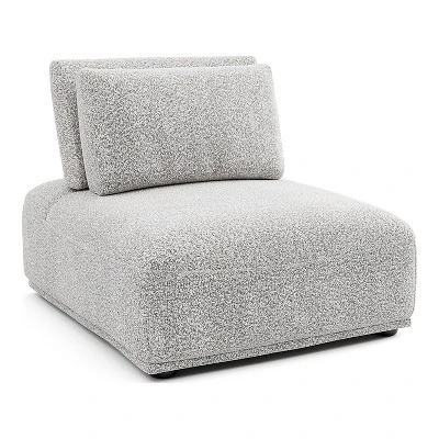 HOMES: Inside + Out 5pc Povoa 159" Modular Curved Sectional Sofa Modern Boucle With Extendable Backrest Light Gray 6 HOMES: Inside + Out 5pc Povoa 159" Modular Curved Sectional Sofa Modern Boucle With Extendable Backrest Light Gray - Image 6