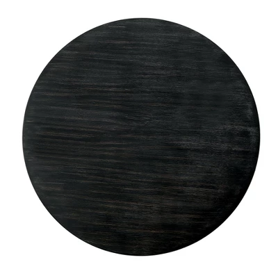 48" Villa Rustic Round Dining Table Antique Black - HOMES: Inside + Out 3 48" Villa Rustic Round Dining Table Antique Black - HOMES: Inside + Out - Image 3