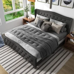 Kiana Wingback Upholstered Bed - HOMES: Inside + Out -Inside out home GUEST 5d9f0fc5 cbd4 4ab0 8ab8 50df95cbea78