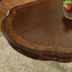 9pc Lion Claw Elegant Carved Extendable Dining Table Set Wood/Antique Oak - HOMES: Inside + Out -Inside out home GUEST 5f706f01 7a9f 418e 9da0 8295f774e63d