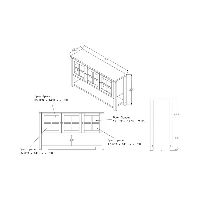 3pc Torrey TV Stand And Media Tower Set Black - HOMES: Inside + Out 6 3pc Torrey TV Stand And Media Tower Set Black - HOMES: Inside + Out - Image 6