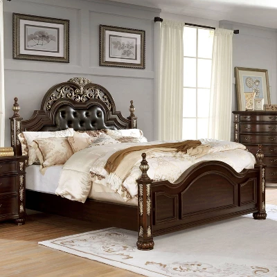 2pc Queen Mullberry Traditional Bedroom Set Brown Cherry/Espresso - HOMES: Inside + Out 2 2pc Queen Mullberry Traditional Bedroom Set Brown Cherry/Espresso - HOMES: Inside + Out - Image 2