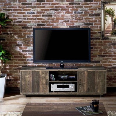 Fraire Contemporary TV Stand For TVs Up To 60" Reclaimed Oak - HOMES: Inside + Out 1 Fraire Contemporary TV Stand For TVs Up To 60" Reclaimed Oak - HOMES: Inside + Out