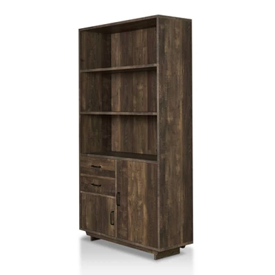 69.8" Tappan Bookcase With Cabinet Reclaimed Oak - HOMES: Inside + Out 3 69.8" Tappan Bookcase With Cabinet Reclaimed Oak - HOMES: Inside + Out - Image 3