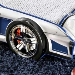 Twin Quessa Police Car Bed With Led Headlight Chair Black/White - HOMES: Inside + Out -Inside out home GUEST 622f8513 61ea 4602 a2fb 97378f3db783