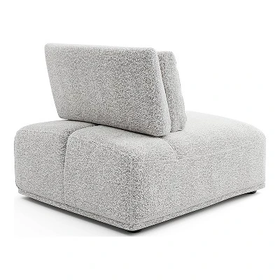 HOMES: Inside + Out 5pc Povoa 159" Modular Curved Sectional Sofa Modern Boucle With Extendable Backrest Light Gray 10 HOMES: Inside + Out 5pc Povoa 159" Modular Curved Sectional Sofa Modern Boucle With Extendable Backrest Light Gray - Image 10