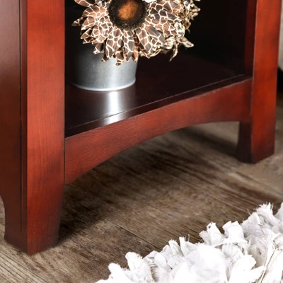 Mereu 1 Drawer Nightstand Cherry - HOMES: Inside + Out 4 Mereu 1 Drawer Nightstand Cherry - HOMES: Inside + Out - Image 4