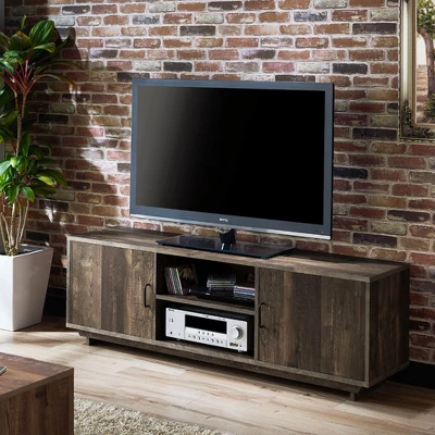 Fraire Contemporary TV Stand For TVs Up To 60" Reclaimed Oak - HOMES: Inside + Out 4 Fraire Contemporary TV Stand For TVs Up To 60" Reclaimed Oak - HOMES: Inside + Out - Image 4