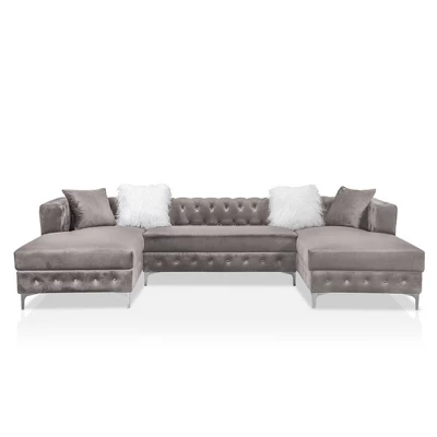Elmhurst U Shaped Glam Tufted Sectional - HOMES: Inside + Out 3 Elmhurst U Shaped Glam Tufted Sectional - HOMES: Inside + Out - Image 3