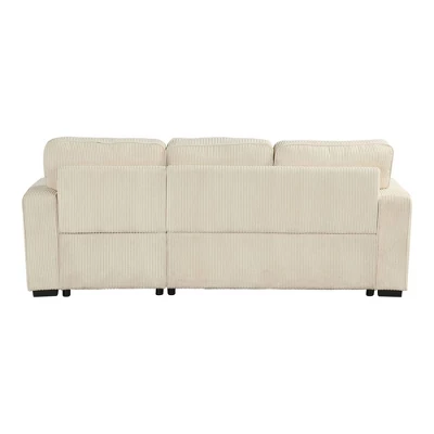 HOMES: Inside + Out Paeke Sleeper Sectional Sofa Corduroy With Storage Chaise And Reversible 8 HOMES: Inside + Out Paeke Sleeper Sectional Sofa Corduroy With Storage Chaise And Reversible - Image 8