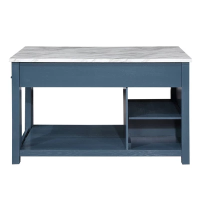 Fredricke Extendable Kitchen Island With Faux Marble - HOMES: Inside + Out 7 Fredricke Extendable Kitchen Island With Faux Marble - HOMES: Inside + Out - Image 7