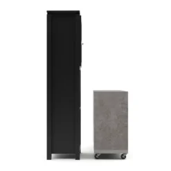 2pc Torrey Multi Storage Buffet And Bar Tower Set Black/Cement - HOMES: Inside + Out 7 2pc Torrey Multi Storage Buffet And Bar Tower Set Black/Cement - HOMES: Inside + Out -Inside out home GUEST 690de781 5be2 487e 9fe1 aab979f25425