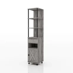 2pc Clander TV Stand And Bookcase Tower Set Vintage Gray Oak - HOMES: Inside + Out -Inside out home GUEST 6a34b015 bfd5 4dfb b809 2d2007b11e34