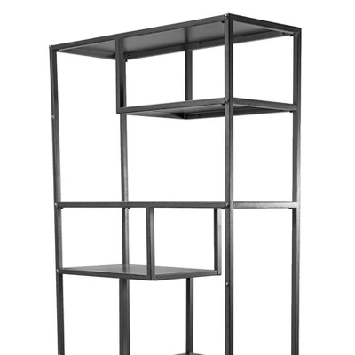 69" Dustin 6 Shelf Bookcase Dark Gray - HOMES: Inside + Out 2 69" Dustin 6 Shelf Bookcase Dark Gray - HOMES: Inside + Out - Image 2