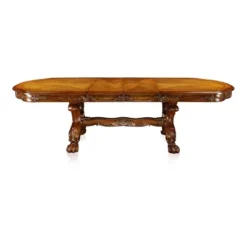 9pc Lion Claw Elegant Carved Extendable Dining Table Set Wood/Antique Oak - HOMES: Inside + Out -Inside out home GUEST 6de05d80 8554 4c0b b41a ee5cd5682529