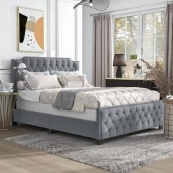 Amando Button Tufted Upholstered Bed - HOMES: Inside + Out 9 Amando Button Tufted Upholstered Bed - HOMES: Inside + Out -Inside out home GUEST 6f875f3c a1bc 4f82 bdfd c1d83410da6e