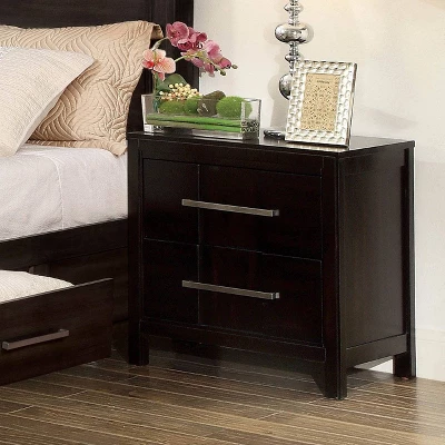 Dendro 2 Drawer Nightstand Espresso - HOMES: Inside + Out 1 Dendro 2 Drawer Nightstand Espresso - HOMES: Inside + Out
